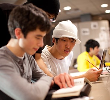 students studying