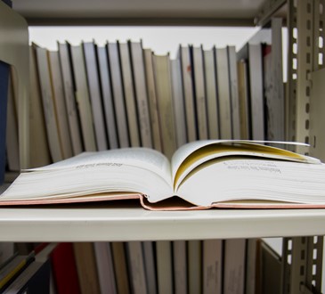 book on library shelf