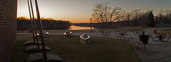 river campus sunset