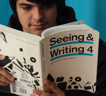 Student with book