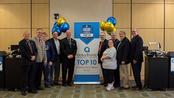 Regional legislators and others join Anoka-Ramsey Community College in celebrating being named one of the top 10 community colleges in the U.S. by The Aspen Institute. 