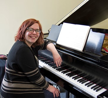 Melissa Bergstrom at piano