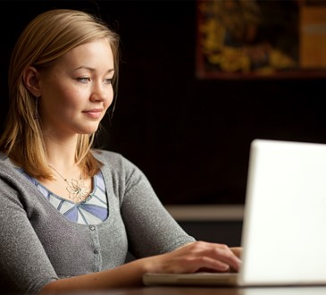 Student using Computer