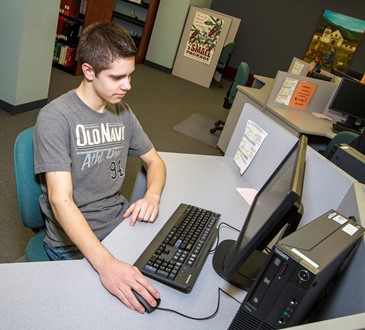 Student using Computer