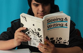 Student with book
