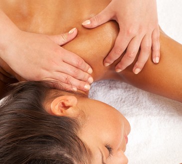 Woman receiving massage