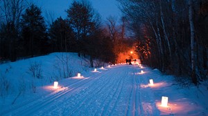 Join Anoka-Ramsey Community College for its 18th annual Candlelight Ski/Hike Saturday, Feb. 1, 2020, 5:30 to 8:30 pm, through the Cambridge Campus and the Spirit River Nature Area. Photo by John Christensen.